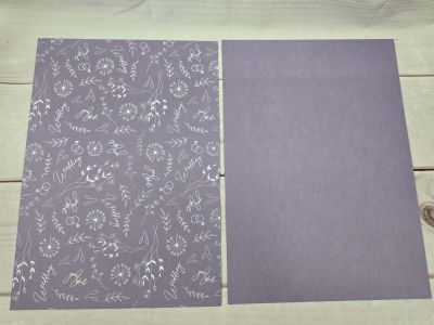 Designpapier Matt-Line -Blütenhochzeit- Lavendel DIN A4